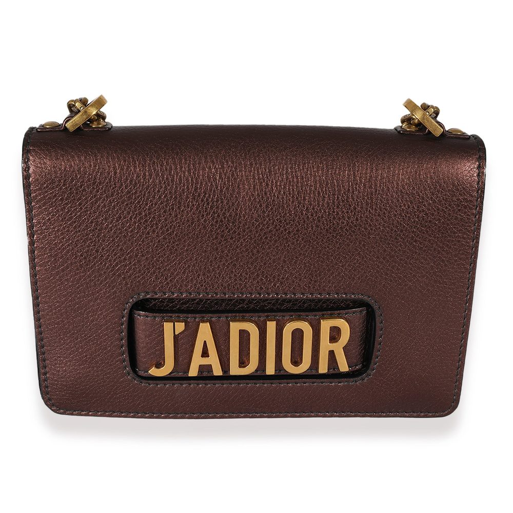 Christian Dior Bronze Metallic Calfskin J'Adior Chain Flap Bag